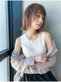 大人かわいい/顔まわりレイヤーボブウルフ/20代30代