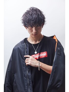 クレスト 草津店(CREST) マッシュツーブロックメンズパーママッシュウルフメンズカット