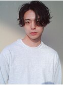 コンマヘアアップバングツーブロックマッシュ束感