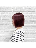 アボックス(abox)&nbsp;切りっぱなしボブ×チェリーレッド