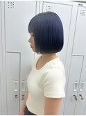 魅力倍増カールシアーカラーショートヘアダークアッシュ