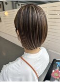 白髪ぼかし　ハイライトグラデーション