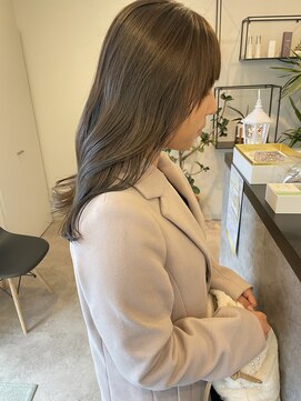 メデル(mederu) ブリーチなしカラーオリーブグレージュカラー20代30代40代暗髪