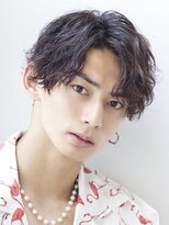 オーシャントーキョー(OCEAN TOKYO)&nbsp;メンズパーマツイスパ波巻きスパイラルマッシュセンターパート