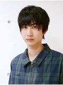 ブルーブラックスパイキーショート韓国マッシュ_ba551571