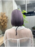 【GEEKS渋谷】パープル/切りっぱなしボブ/ニュアンスカラー/小顔