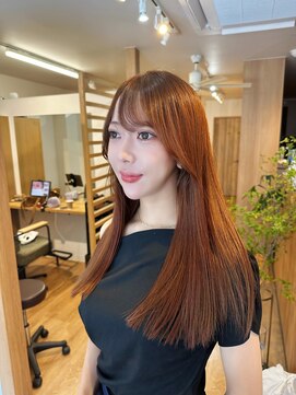 オフ(off) 艶感ストレート × サニーオレンジ♪