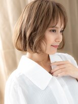 カバーヘア ブリス 北浦和(COVER HAIR bliss)&nbsp;デザインカラーミルクティーアッシュ抜け感ボブY北浦和30代40代