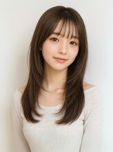 リクリエイション(re:creation) グレージュカラー 透明感カラー レイヤーカット 20代 髪質改善