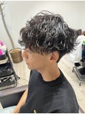 波巻きパーマ