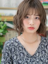 カバーヘアアンドスパ ブリス 浦和(COVER HAIR&SPA bliss)&nbsp;グレーベージュ小顔ゆるふわボブパーマA2浦和20代30代40代