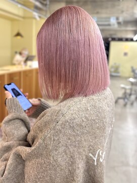 ロジェ(loje) 20代30代40代 ハイトーンペールピンク/ミディアム似合わせカット