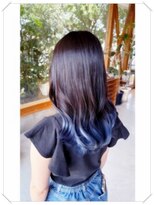 シエル ヘアーズ ボウ グループ(Ciel hairs beau gloup)&nbsp;ロング オンブレディープブルー