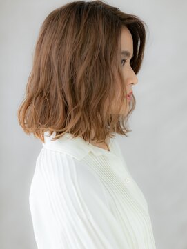 カバーヘア ブリス 川口(COVER HAIR bliss) 大人ガーリーゆるふわかきあげワンレンボブパーマX川口20代30代