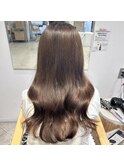 大人ガーリーダークアッシュ似合わせカットミディアムレイヤー