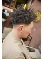 フォーコーナーズカットショップスリーセント 栄(FourCornersCutShop 3/cent)&nbsp;スパイキーアフロ
