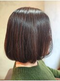 超高濃度水素ケアカラー大人丸みボブ　【40代50代60代】