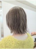 レイヤーボブ×オリーブベージュ