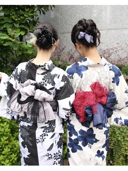 ネオリーブエクラ 上野御徒町店(Neolive eclat)の写真/浴衣の着付け&ヘアセットのご予約受付中☆夏祭りや花火大会も華やかに♪