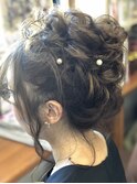 ヘアセット もこもこ シニョン