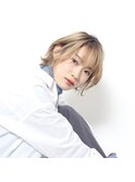 ナチュラルショート×ミルクティーベージュ