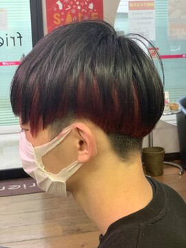 フレンズ 環状通東店(friend's) インナーカラー☆レッドカラーマッシュ　1