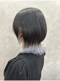 インナーカラーホワイトパープル