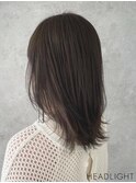 オリーブベージュ×レイヤーカット_807L15188
