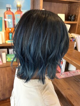 ルーム(Room) 切りっぱなしボブ/バレイヤージュ/ケアブリーチ/ハイライト