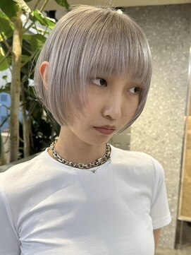 サンク 原宿 表参道(cinq) ショートボブくびれショートヘア切りっぱなし長めボブ20代30代