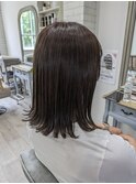 ハネボブ×暗髪アッシュベージュでおしゃれ髪に◇