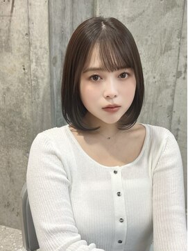 シーシンジュク 新宿南口(Sea shinjuku) アッシュカラー×くびれボブ[韓国/前髪/新宿/レイヤーカット]