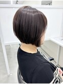 ショートボブ/白髪ぼかし/50代60代
