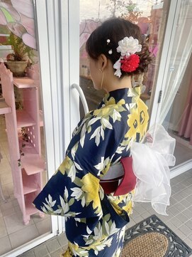 ヘアセット*浴衣着付*ゆかた*小顔ヘアアレンジ