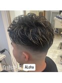 メンズ　スキンフェード×ハイライト