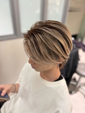 ナンバー アンフィール 渋谷(N° anfeel) 【メンズ】海外風バレイヤージュカラー