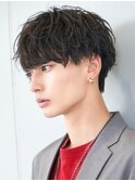 無造作マッシュパーマソフトツイストスパイラルパーマ