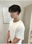 センターパート　ツイストスパイラル