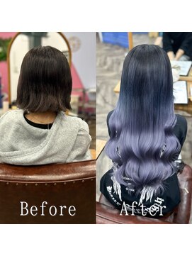 あるじゃんすー 町田店 ブルーシルバー#シールエクステ#韓国#小顔#ヨシンモリ#町田