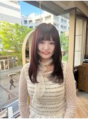顔周りレイヤー/ダブルカラー/髪質改善/ケアブリーチ万代新潟駅