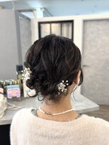 ヴィサージュバスク(VISAGE ba.s.k)&nbsp;結婚式に映える◎ボブのふわふわアップヘア