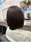 顎下ぱっつんボブ