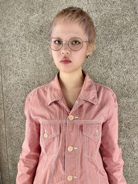 キジ(KIJI) ベリーショート/ベビーバング/ホワイトミルクティー/ハイトーン