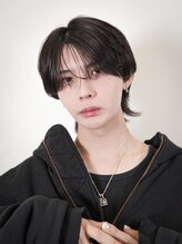 メンズサロン ガウディ 三宮店(men's salon Gaudi)&nbsp;シースルー前髪×中性ラウンドマッシュウルフ×ニュアンスパーマ
