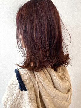 ミルティ(Myrtille) Myrtille☆シアーピンクブラウンの外はね切りっぱなしボブ