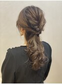 ヘアセット大人可愛い華やかナチュラルゆるふわロング
