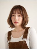 顔型別ヘアスタイル特集/マロンベージュ/Aラインボブ/銀座