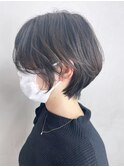 ショートヘア_外ハネボブセクションカラー_ba380791