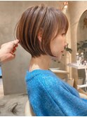 切りっぱなしボブ美髪ピンクブラウン【工藤昴】