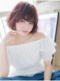mod's姪浜/チェリーレッドフレンチカジュアル小顔ボブパーマi